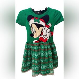 Girls Minnie Mouse Christmas Dress